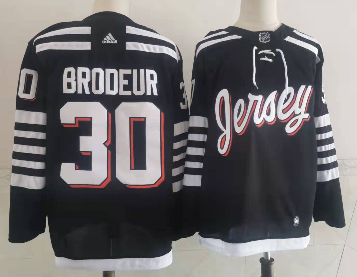 Cheap Men New Jersey Devils 30 Brodeur Blue New 2022 Adidas NHL Jersey